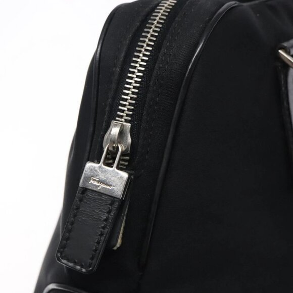 Salvatore Ferragamo Hand Bag Nylon Black Auth cl500 - Picture 8 of 16